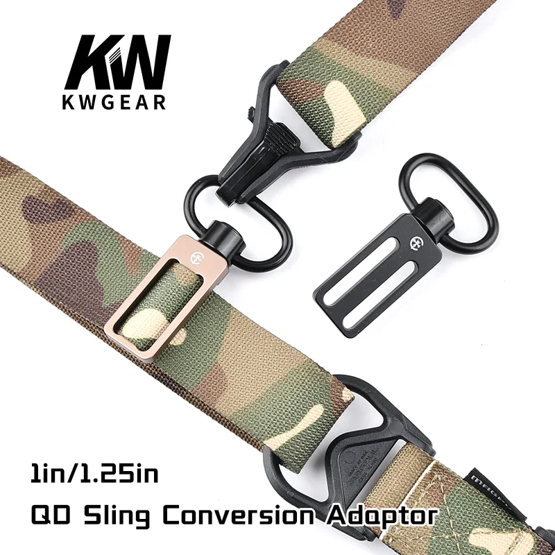 

WADSN Tactical 2 To 1 Point Triglide Convertible QD Sling Conversion Adaptor 1in / 1.25in Metal Weapon M4 AR15 Accessories MS12