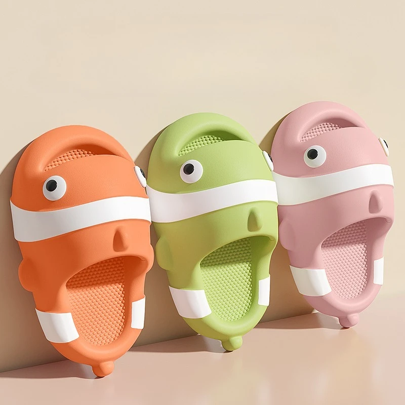 

Cute Kids Slippers Funny Fish Shape Soft Sole Home Slippers Cartoon Slippers for Girls Boys and Infants