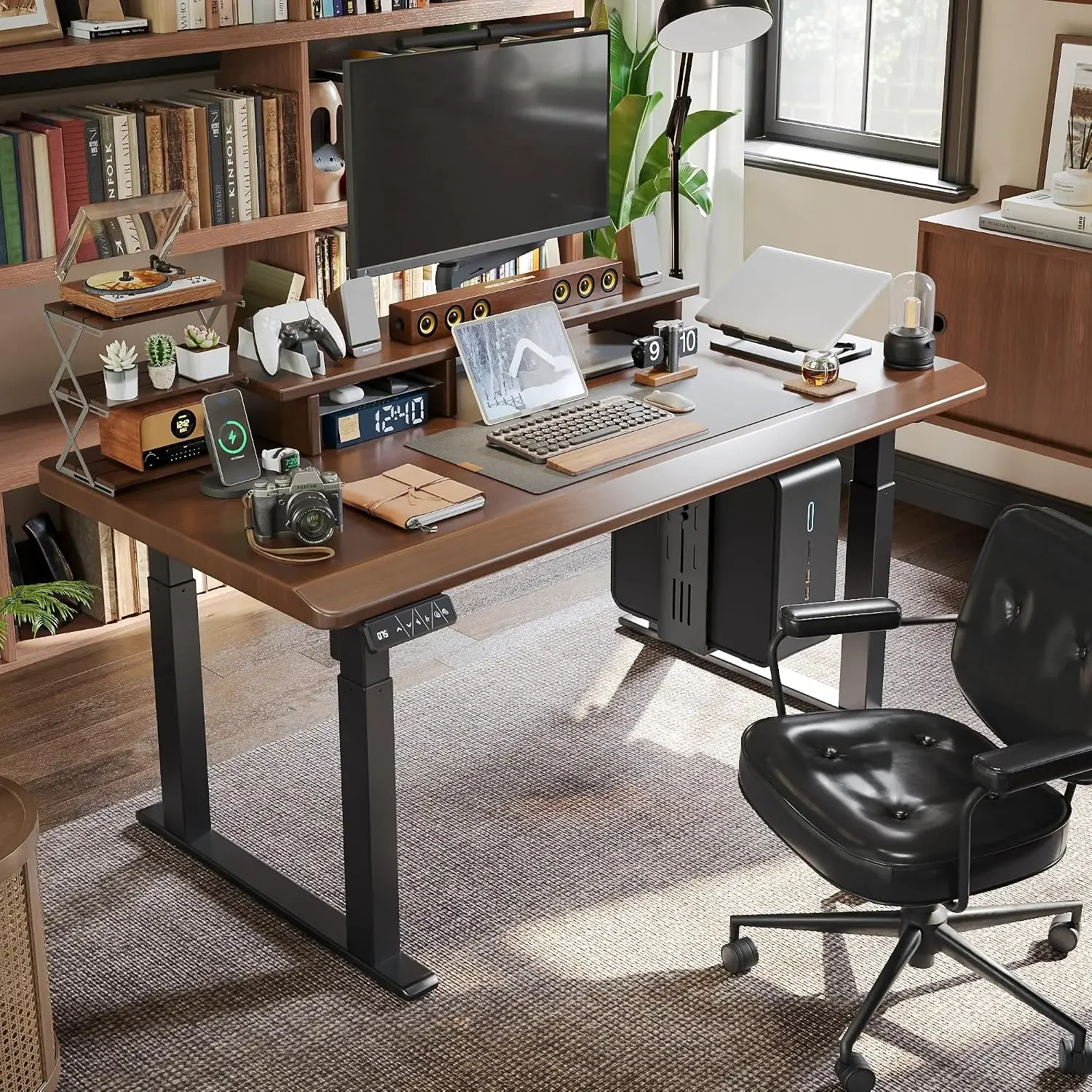 4-Leg Electric Standing Desk Frame, Dual Motor, 264 lbs Capacity | Heavy-duty 4-leg standing desk frame supports 264 lbs