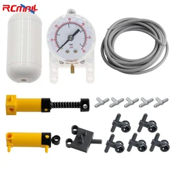 16pcs/set Pneumatic Blocks Kit Pneumatic Switch Air Pump Hose Barometer Air Tank Hose Connector Compatible with Legoeds