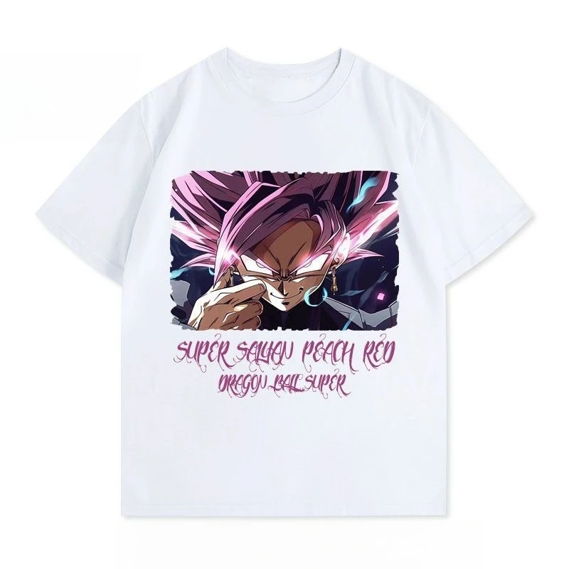 Dragon Ball Super Saiyajin bedrucktes T-Shirt für Herren und Damen, gleiches, lockeres und atmungsaktives, großes Kurzarm-Top