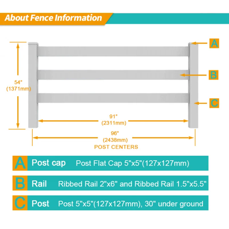 custom.Factory Sale White Livestock Cattle Fencing Horse Jumping Obstacle Corral Fence New Design Vinyl Horse Fence Outdoor