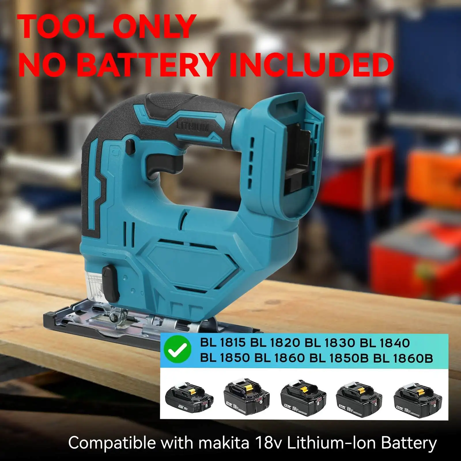 20V 65mm 2700RPM Cordless Jigsaw Electric Jig Saw Portable Multi-Function Woodworking Power Tool for Makita 18V Battery