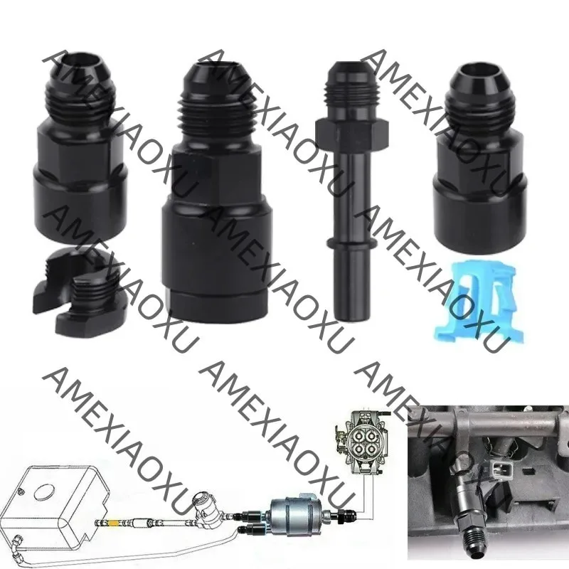 

Automotive parts AN6/8 fuel rail connector suitable for LS LS1 LS3 5/16 3/8 hose connector