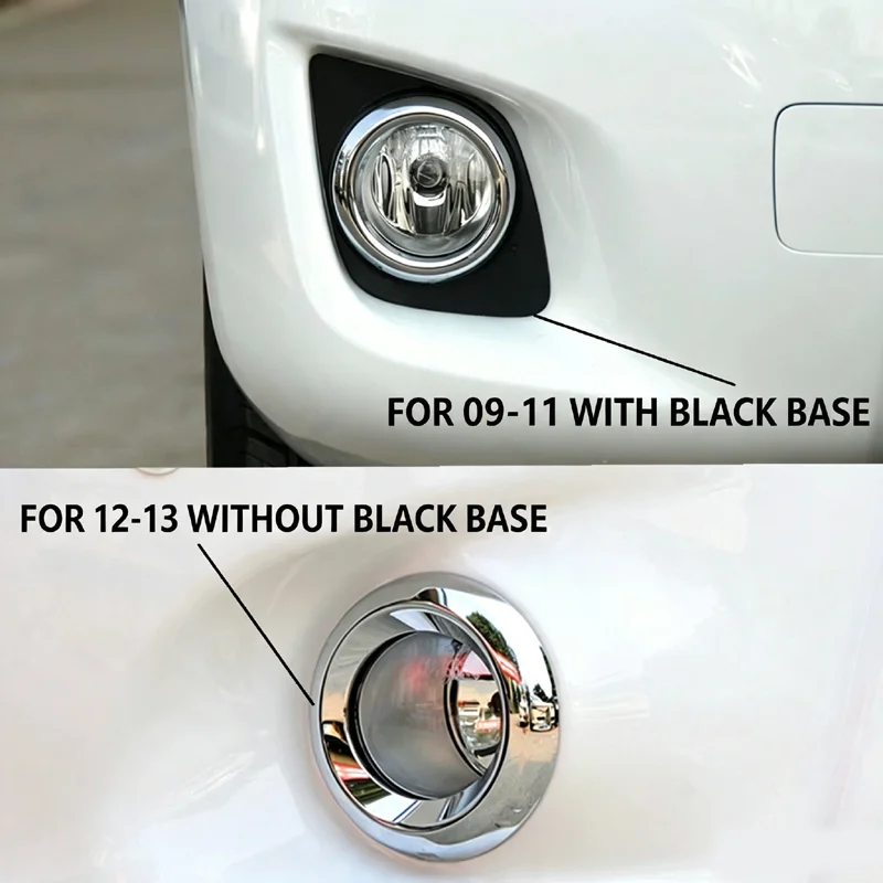 Front Fog Light Bezel ABS Chrome Decorative Cover For Toyota RAV4 2009-2013 Bumper Fog Lamp Trim Cap
