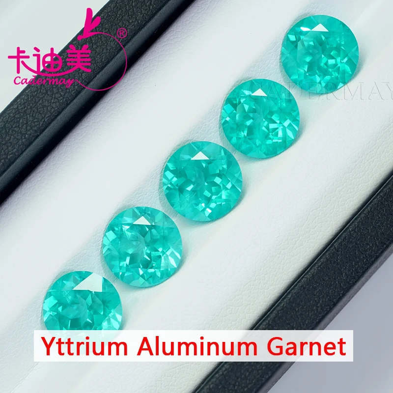 

Round Cut Paraiba Yttrium Aluminum Garnet Loose Stone YAG Gemstone For Wedding Fine Jewelry Making DIY