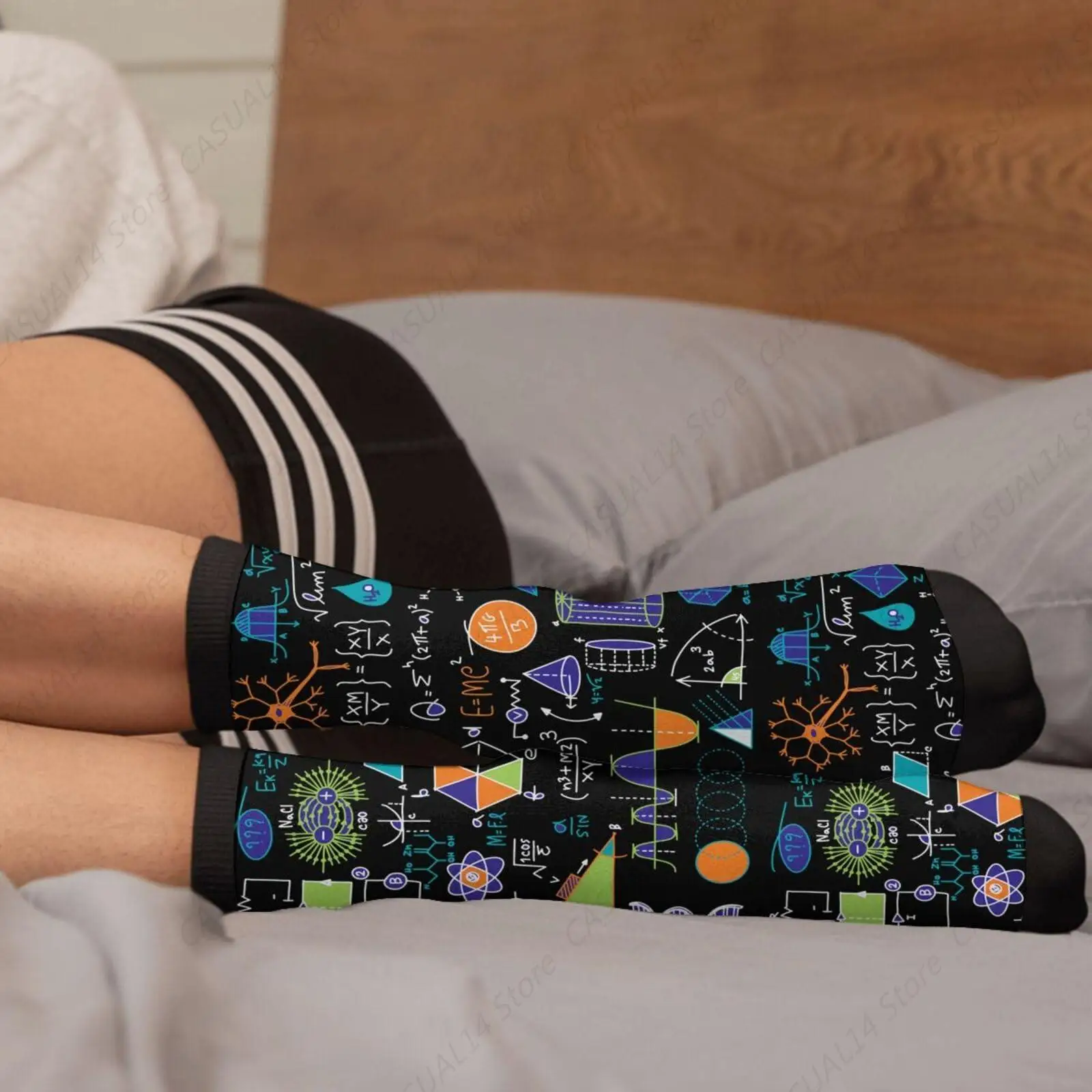 Calzini per l'equipaggio della novità scientifica Calzini casual pazzi e divertenti per donne, uomini, adolescenti, regalo