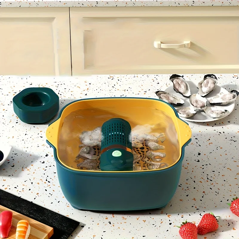 USB Rechargeable Fruit and Vegetable Cleaner - Portable Cleaning Machine for Fruits, Vegetables, Seafood, Meat, and Utensils