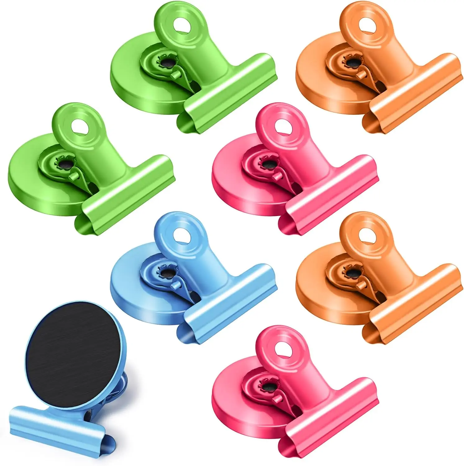 

8Pack Refrigerator Magnets Magnetic Clips Fridge Magnets-Scratch Free Heavy Duty Magnetic Clips Perfect for Note List Photo Disp