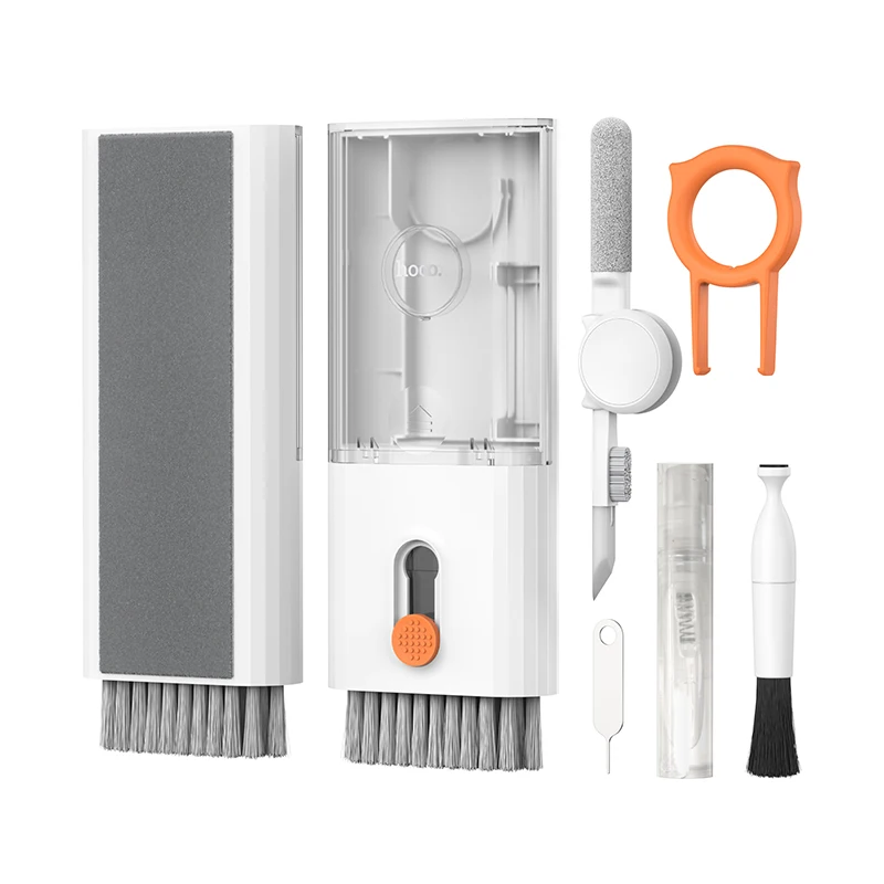 HOCO 10-in-1 mobiele telefoon reinigingsset voor telefoon, camera, laptop, toetsenbord, draagbare borstelgereedschap voor oordopjes, dagelijkse reiniging