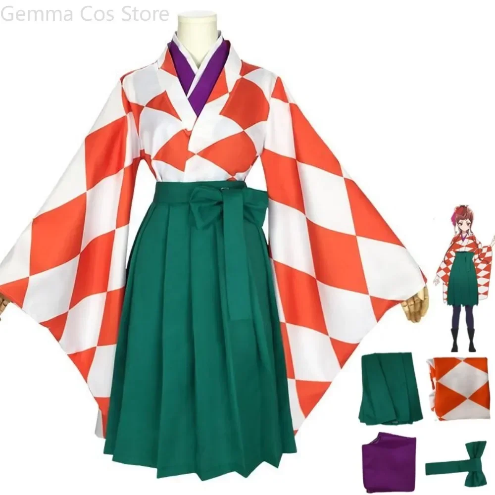 Disfraz de Anime Zombieland ZOMBIE LAND SAGA Revenge Yugiri, falda tipo kimono con estampado japonés, traje de Carnaval para mujer