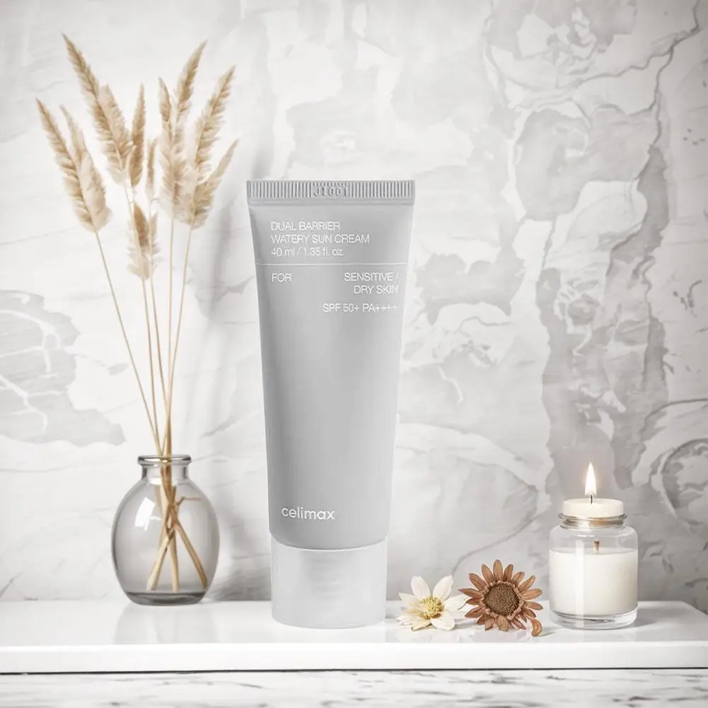 Celimax Protector solar a base de agua de doble barrera resiste eficazmente los rayos UV SPF50+PA+++++ Control refrescante de aceite Cuidado de la piel