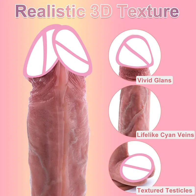 Realistic Dildos Sliding Foreskin Large Penis Anal Plug With Suction Cup Fake Stimulate Dick G-spot Vaginal Sex Toys For Women