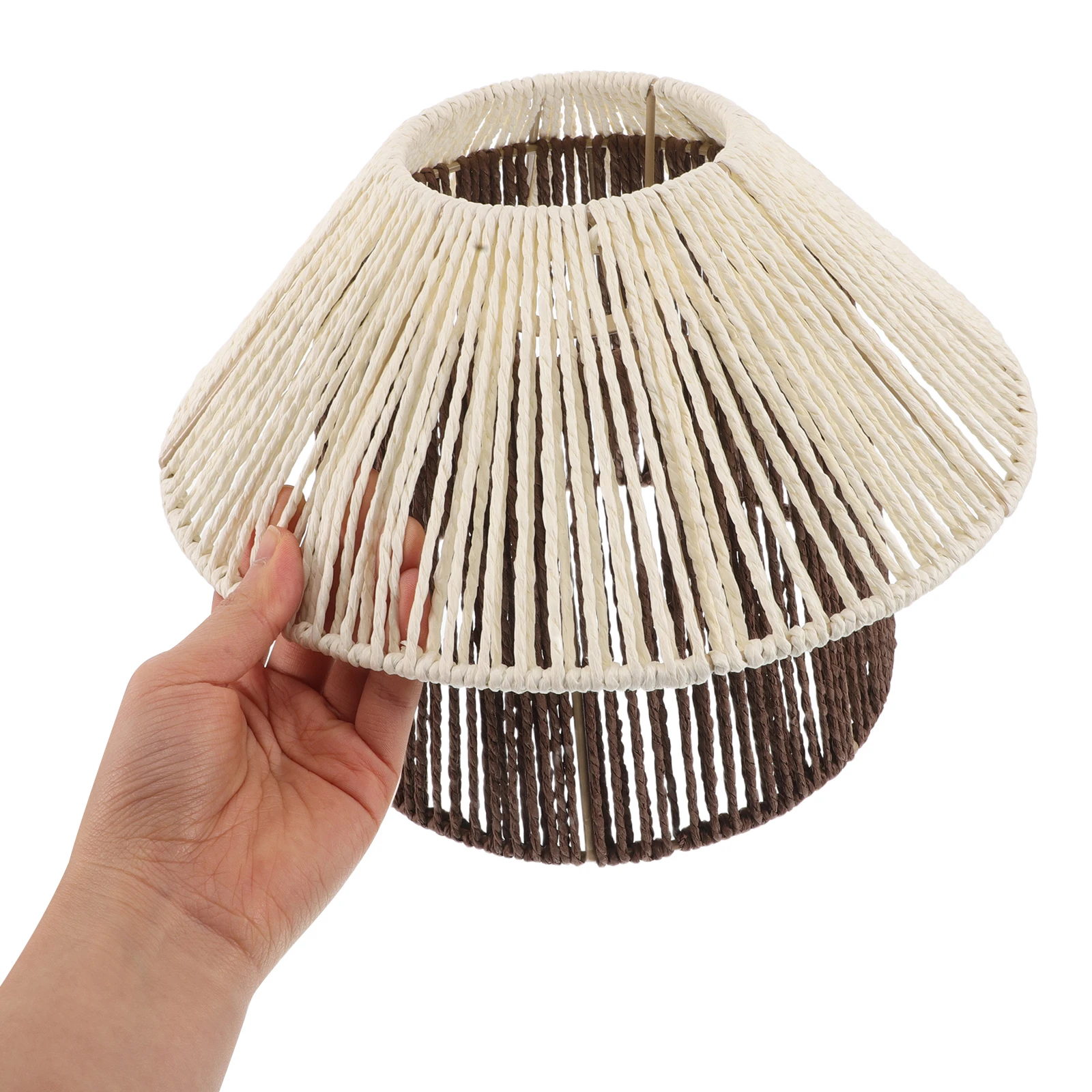 

Decorative Lampshade Paper Imitation Rattan Woven Boho Vintage Pendant Rustic Hanging Lampshades Bright Illumination