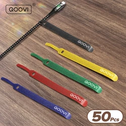 QOOVI-Cable Organizer Wire Winder, USB Cable Management Clip, Suporte do fone de ouvido, Mouse e Teclado Cord Protector, 15*1,2 centímetros