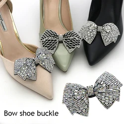 1PC Shiny Bows Shoes Decoration Clips Wedding Shoes High Heel Rhinestone Charm Buckle Clips Detachable Bride Shoes Accessories