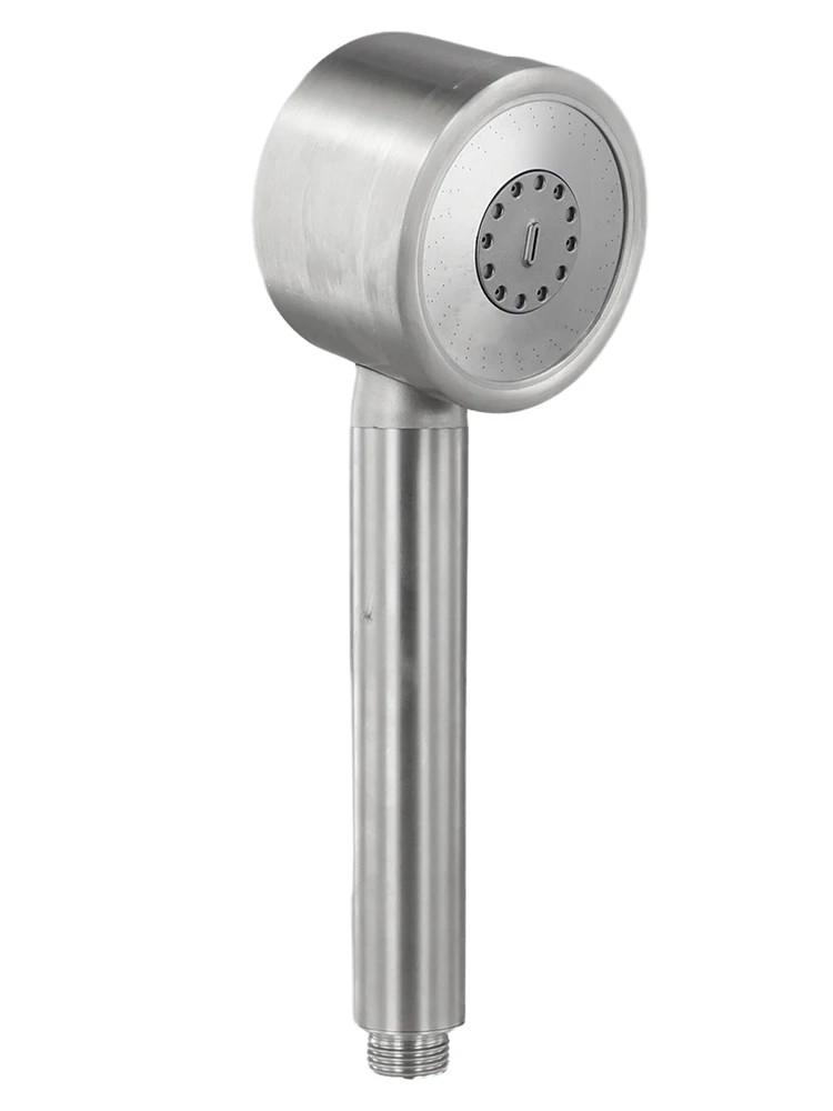 High Pressure Shower Head Stainless Steel Shower Head G1 2 Standard Connection Three Jet Types Low Water Pressure Compatible