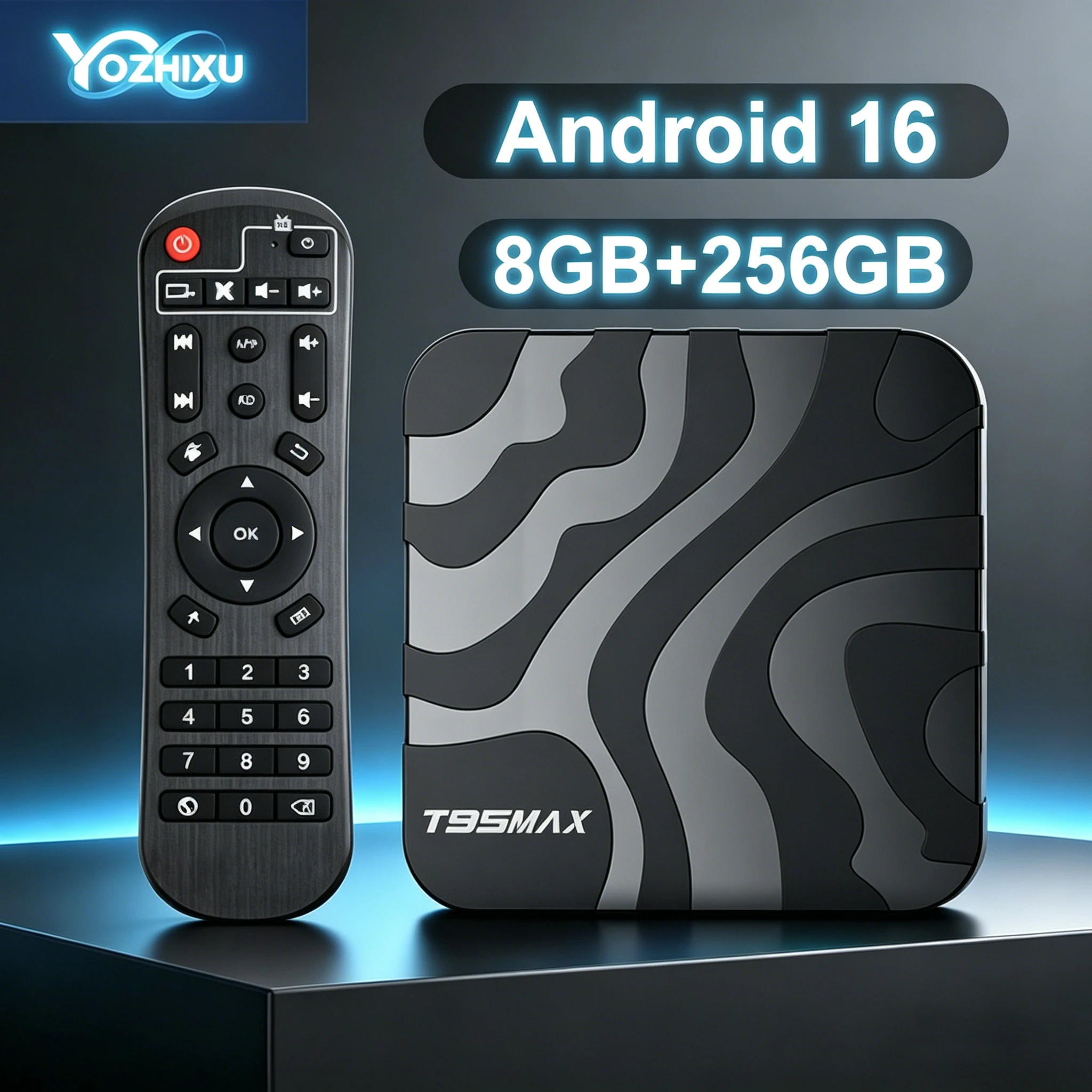 YOZHIXU T95Max Smart TV Box Android 16 8GB 256GB Netflix Goo