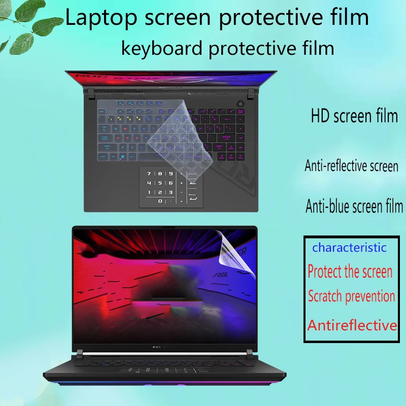 

Для ASUS ROG Strix SCAR G16 G614 G615 G635 16-дюймовая пленка для экрана ноутбука Защитная пленка для дисплея высокой четкости Пленка для клавиатуры