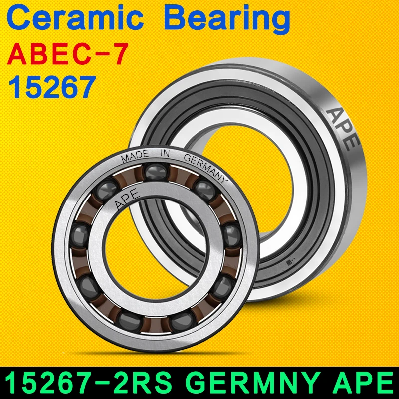 

German APE Bearings 15267-2RS hybrid ceramic bearing 15*26*7mm, 1PCS ABEC-7 15267 RS bicycle bearing, mountain bicycle bearing