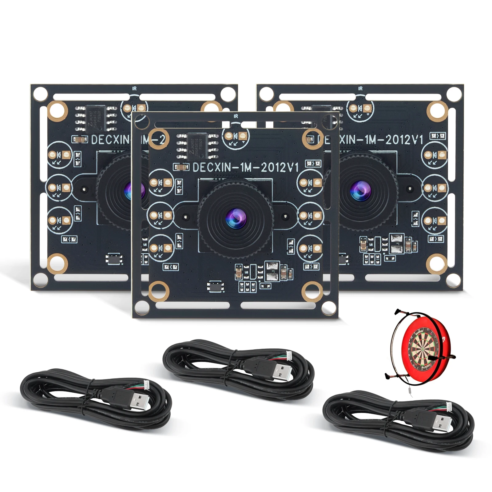 OV9732 USB-Kameramodul-Kit, 100 Stück °   Weitwinkel, 1280x720 30FPS HD, Kompatibel mit Autodart-Kamerasystem, 2M-Kabel, Klarer Bildsensor