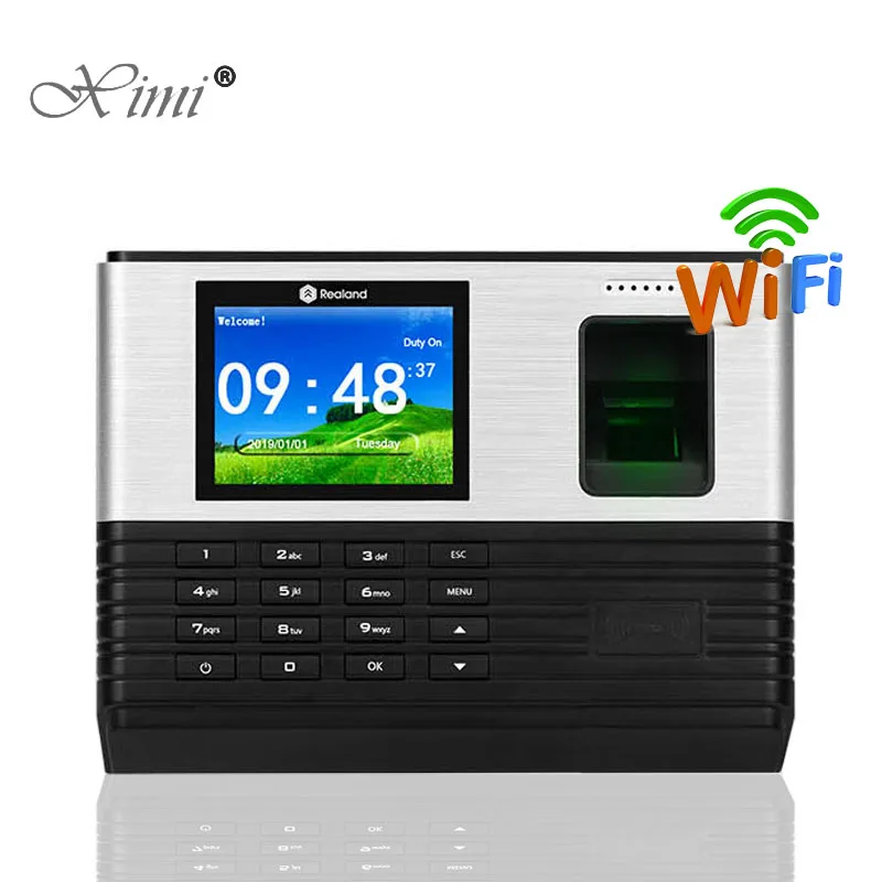 

Wifi RFID 2.8inch Biometric Fingerprint Time Attendance TCP/IP USB Office Check-in Realand System Time Clock Free Software