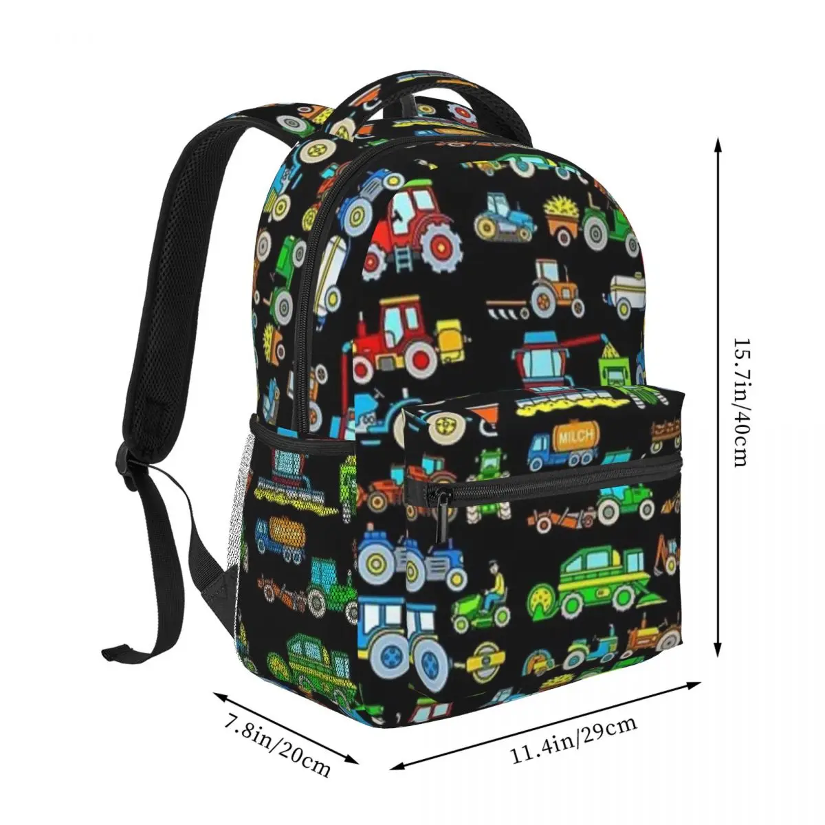 Tractors Farm Vehicles Fashion Kids Backpack Women Teenagers Schoolbags Travel Laptop Backpack