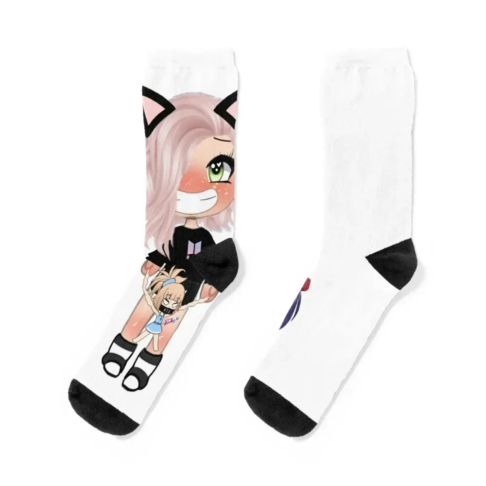 Gacha Life Girl with Cute GLMM Gacha life series Socks hip hop new in's anti slip football Socks Girl Men's