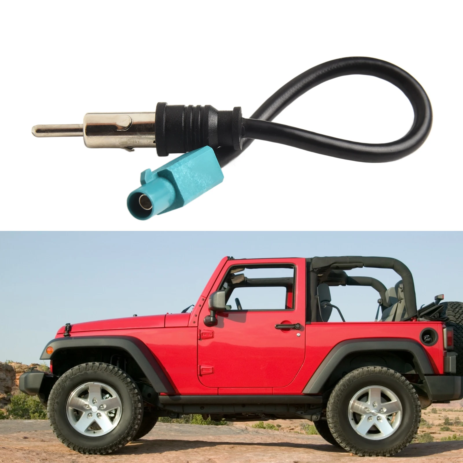 Daily Use For Car Radio AM FM Antenna Cable Antenna Adapter For Jeep Optimal Radio Reception Resistant To Wear And Tear