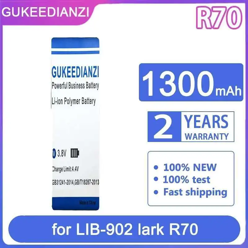 

R70 Lib-902 1300Mah Battery For Lark Lib-12 F5 F7 F70 F80 M5 Sharp ST60 ST60BT Diy Personal Stereo Fast Charging Safe