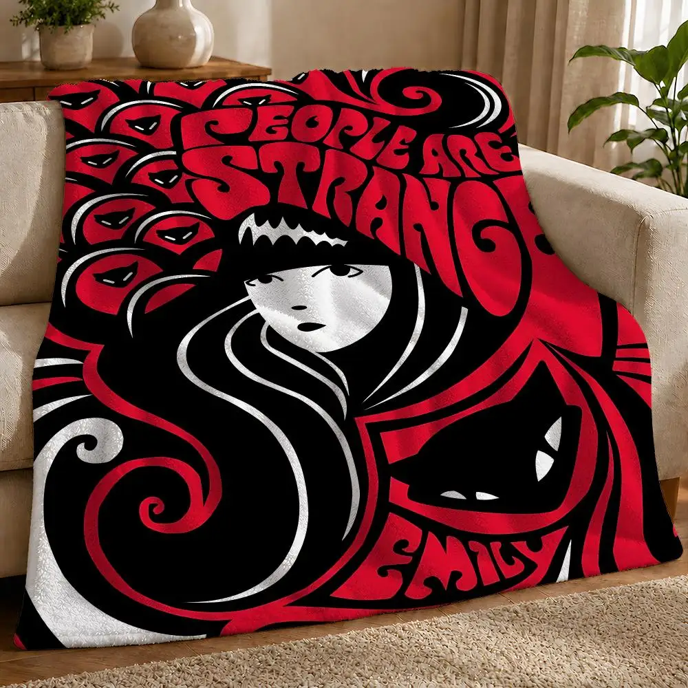 Comics Emily The Strange Throw 1pc Flannel Blanket Soft Lightweight Warm Cozy For Bedroom Sofa Bed