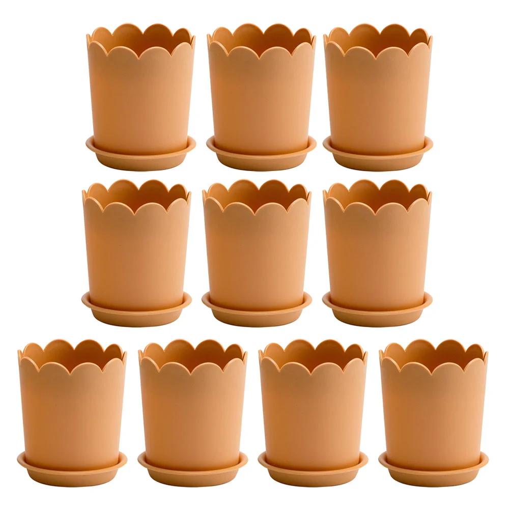 

10 Sets Flowerpot Planting Transplanting Planter Nursery Flowerpots Gardening Breathable Container