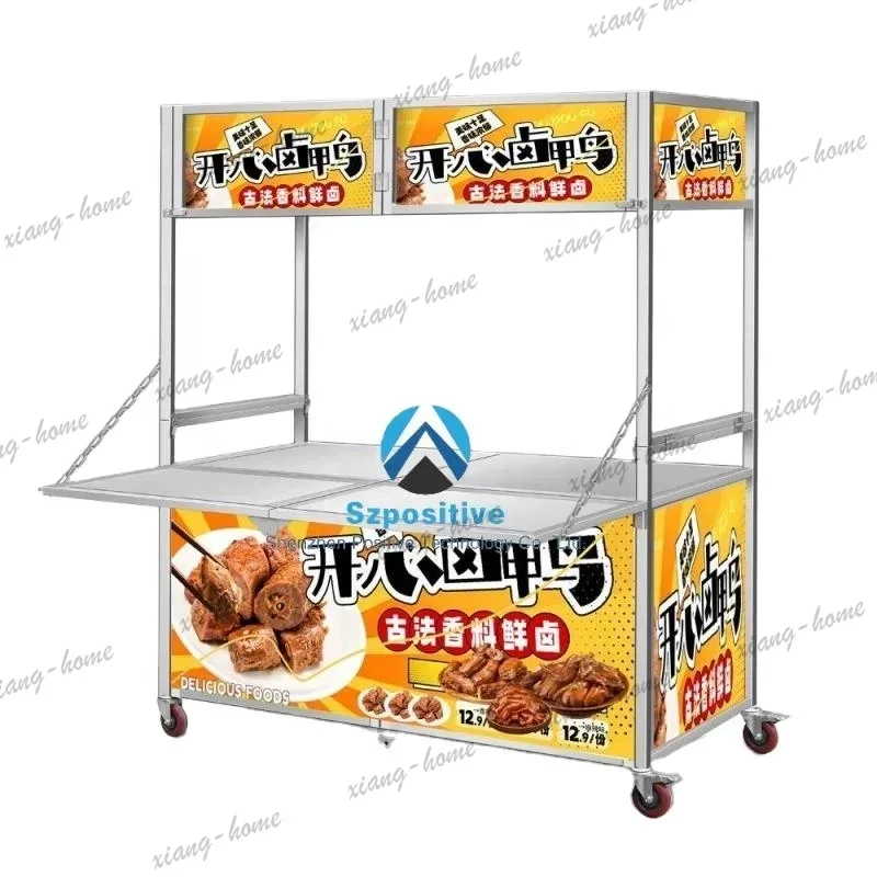 PG custom.Stainless Steel Catering Equipment Mobile Food Carts Vending Truck CART Street Snacks