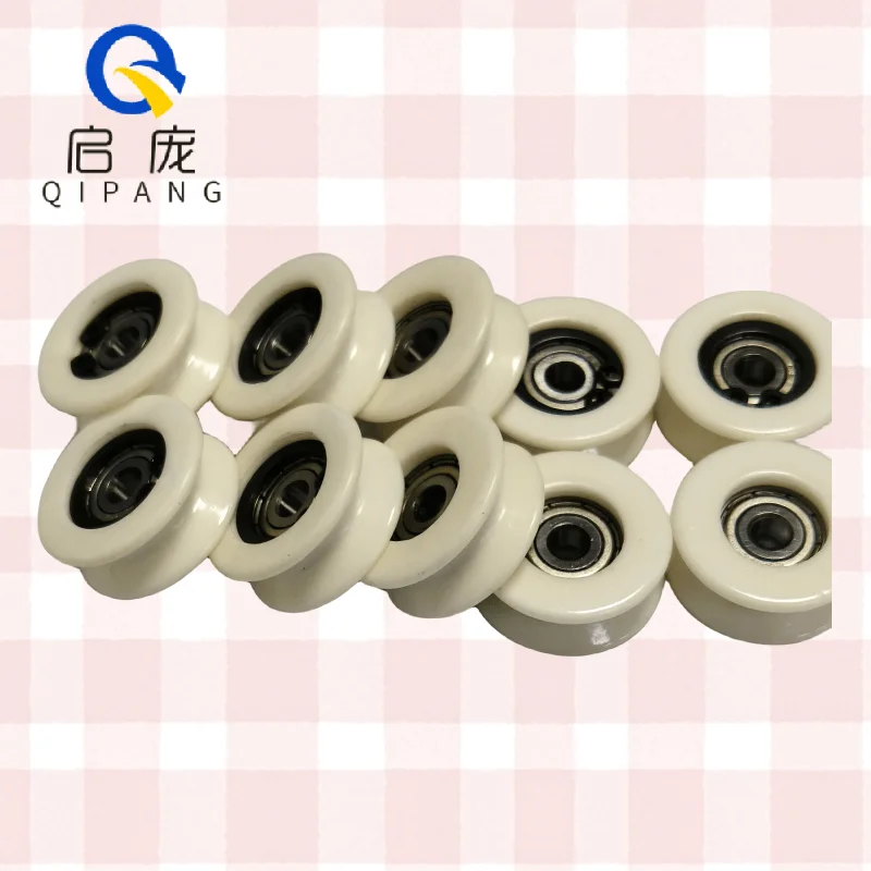 Qipang 10pcs ceramic guide wheel Ball Bearing Guide Roller Pulley wire guide wheel crossing wheels textile ceramic guide wheel