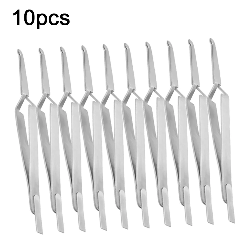 5/10PCS Dental Bracket Tweezers Orthodontic Reverse Action Serrated Stainless Steel Dental Tools for Dentist Clinic