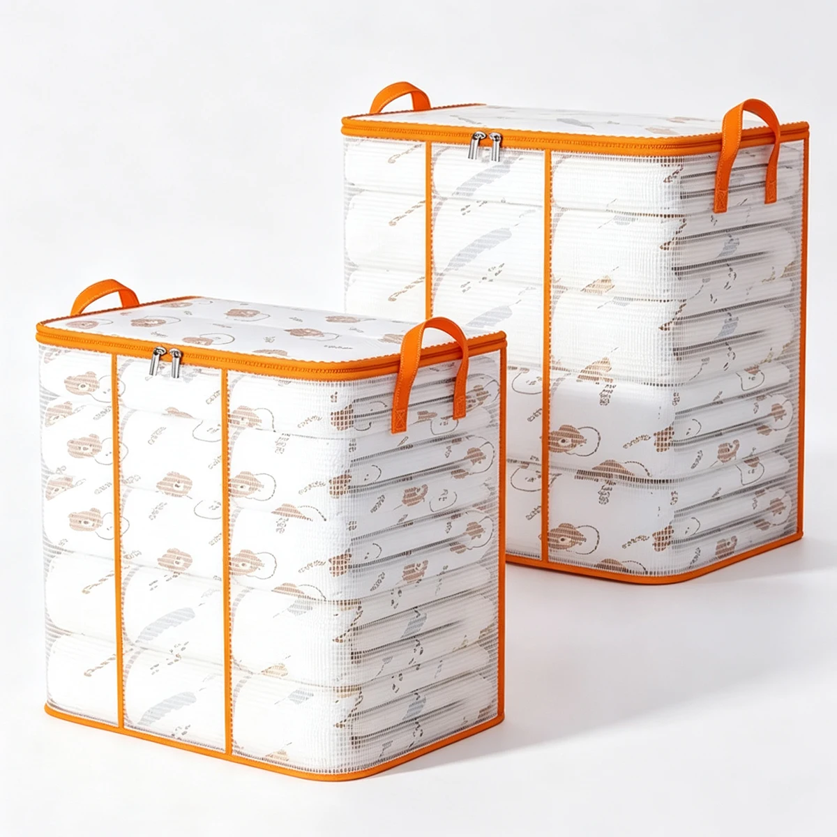 NEUE Große Faltbare Aufbewahrungstasche Wasserdichte Transparente PVC-Quilt-Aufbewahrungstasche Staubdicht Platzsparende Kleidungs-Aufbewahrungsbox