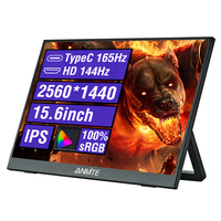 Anmite 15.6-Inch 2K Portable Monitor 144Hz 1080P HDR Low Blue Light For XBox PS4 / 5 Switch Cell Phone PC Loptop Extension