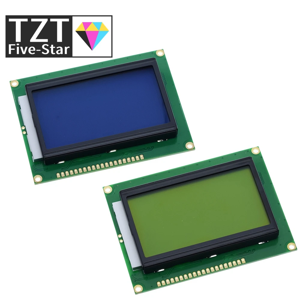 

128*64 DOTS LCD module 5V blue screen 12864 LCD with backlight ST7920 Parallel port LCD12864 for arduino