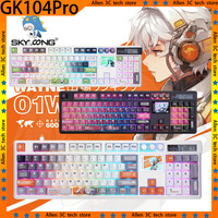 SKYLOONG GK104Pro Customized Mechanical Keyboard Wireless Tri-Mode Hot Swap Knob Screen Calculator Gamer Pc Gaming Keyboard