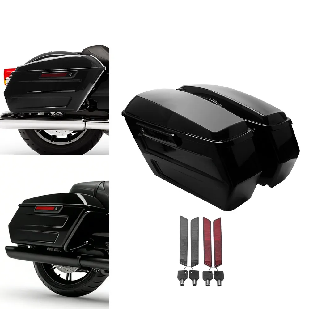 Motorcycle 1 Pair Hard Saddlebag Luggage Side Bags For Harley Touring Road King Electra Street Glide FLTRX FLHT 2014-2025 Parts