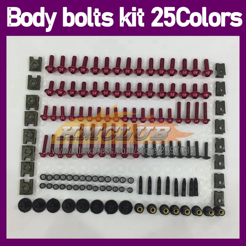 268PS Body Bolt Screw Nuts For HONDA CBR1000RR CBR1000 CBR 1000 RR 08 09 10 11 2008 2009 2010 11 Fairing Bolts Full Screws Kit