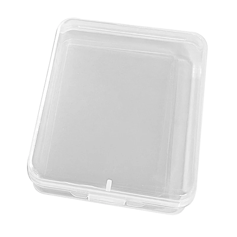 Caja de almacenamiento transparente, soporte para tarjetas, película, pegatina, papelería, cuadrado, transparente, joyería
