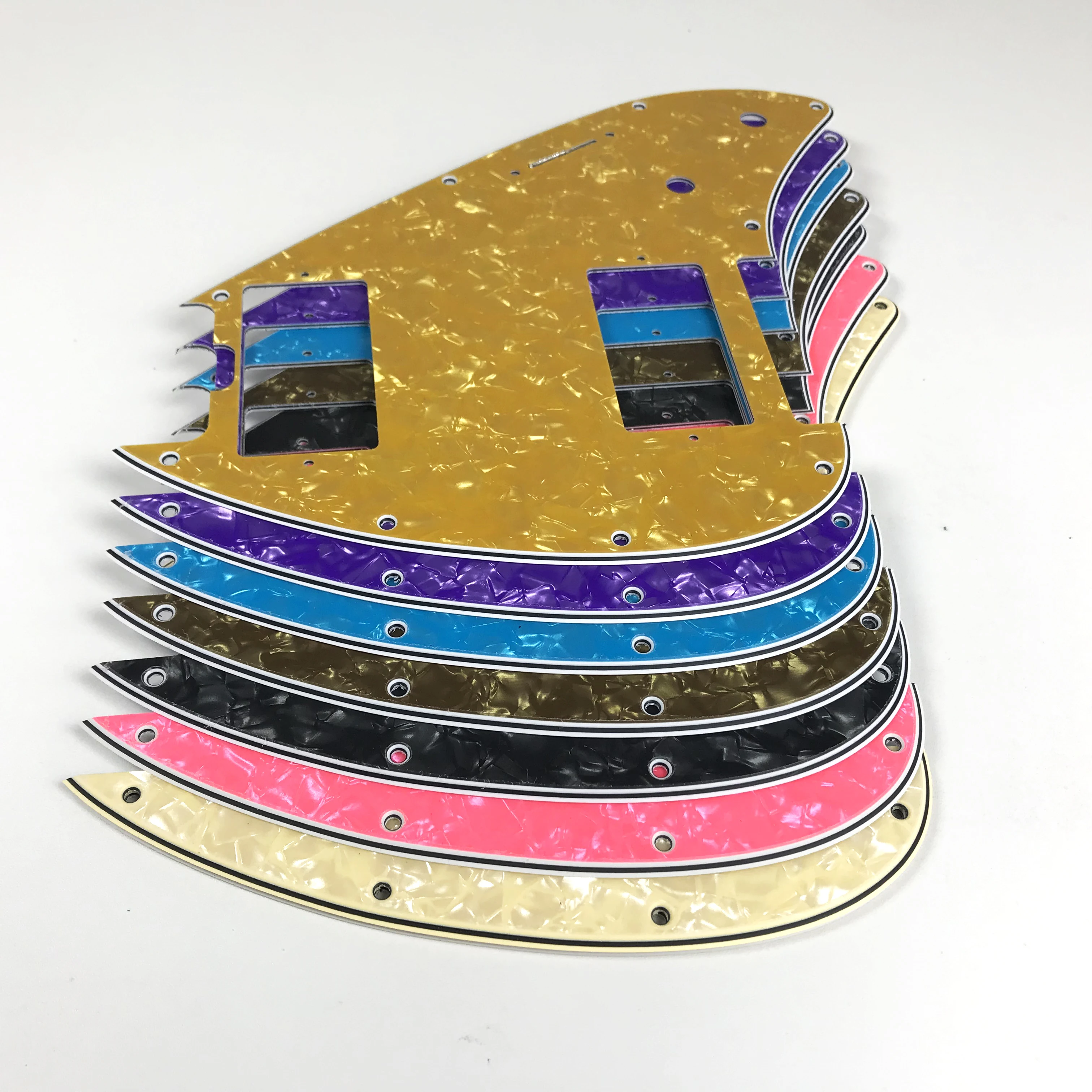 Pleroo Custom Guitar Parts - For US FD Musicman HH PAF Single Pickups Strat Guitar Pickguard Cratch Plate Multicolor Choice