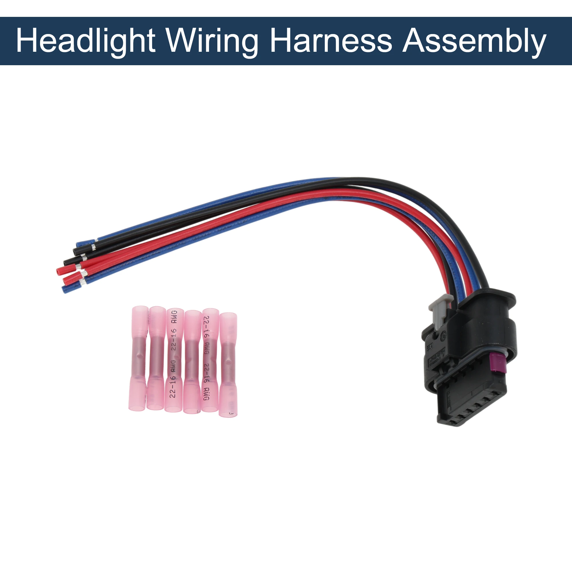 UXCELL Headlight Wiring Harness Assembly for Mini Cooper F55 F56 F57 Taillight Lamp Wire Harness with 6 Pcs Terminals 15cm 1 Set