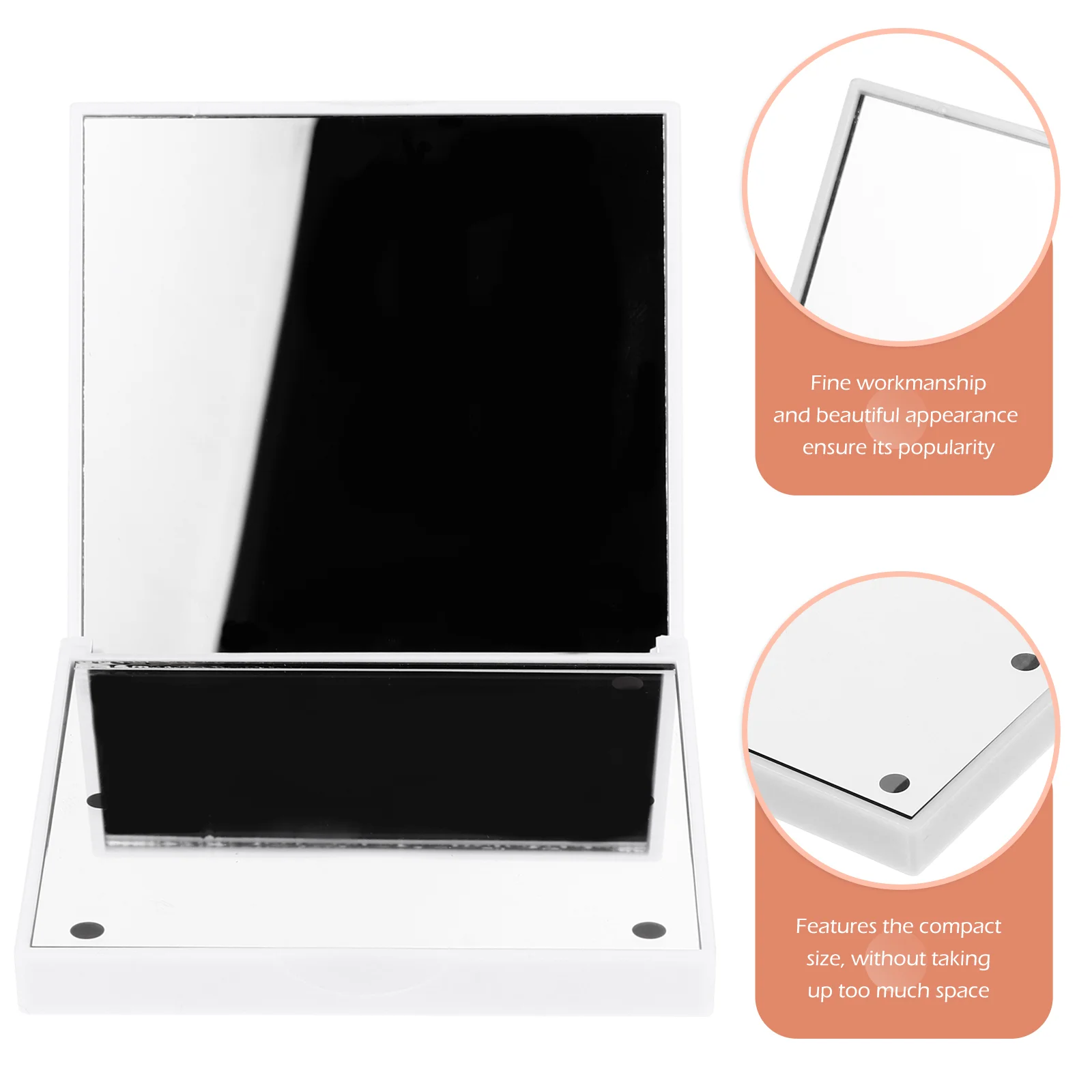 Specchio per il trucco da viaggio Vanity Makeup Fold pieghevole Beauty LED Abs portatile Mini