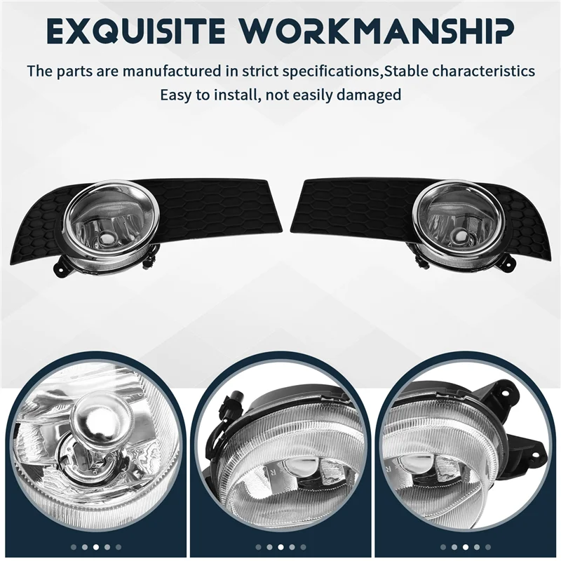 

1Set Car Front Fog Lamp Foglight Assembly For Aveo 2009 2010 2011 With Wire Switch Upgrade Kit-A28K