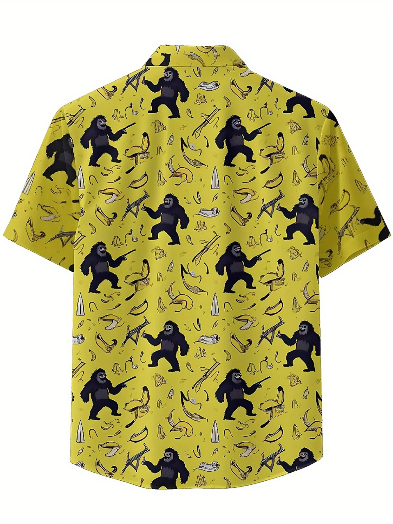 Men's Plus Size Hawaiian ShirtsSasquatch Camouflagepattern, Summer Casual Tops, Suitable for Outdoor and Party, Streetwear