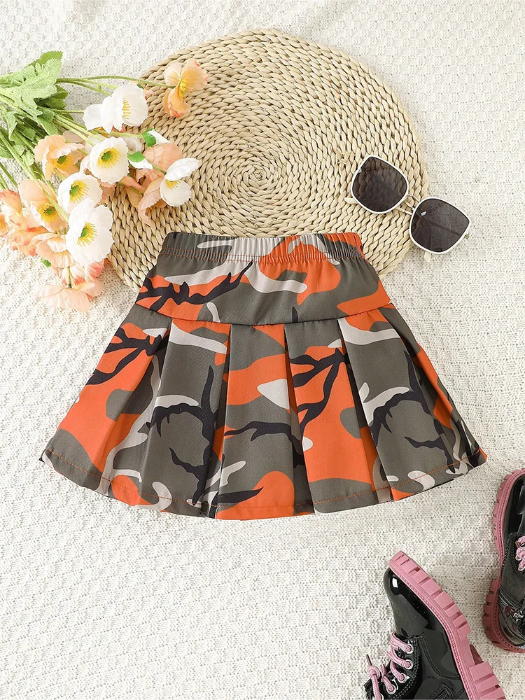 Girls\' New Camouflage Skirt Children\'s Summer Fashion Versatile A-line Skirt 1-3 Years Old Baby Girls Clothing Kid Casual Wear