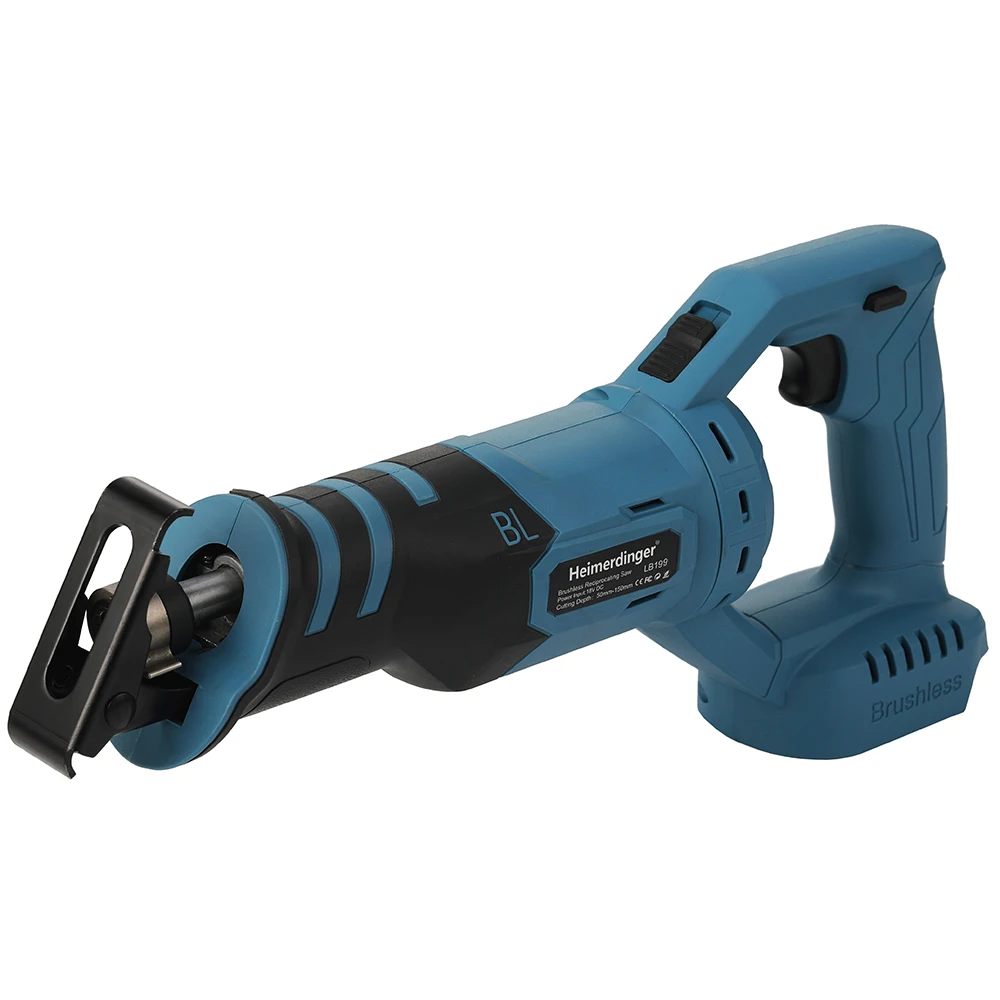 Rotatable head Cordless Reciprocating Saw for Makita Batteries,Brushless Reciprocating Saws with 4 Blades for Wood Cutting