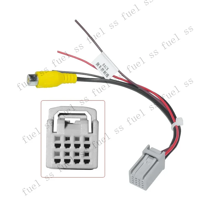S+ 8Pin Rear Camera Video Plug Adapter RCA Cable For 14-20 Mitsubishi Factory Radio